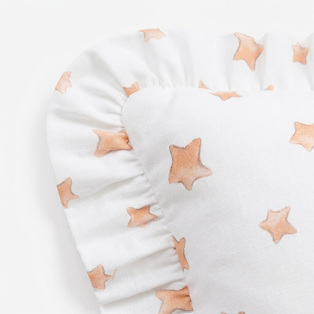 Cojín Decorativo Volantes Estrellas - Artesanal
