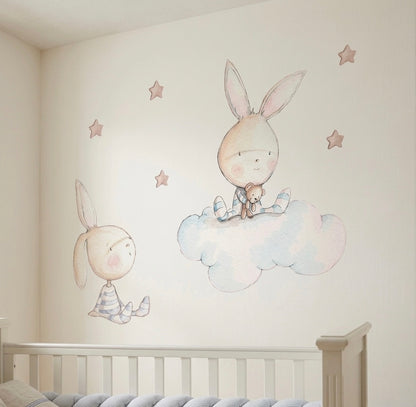 Children's Decorative Vinyl TWIN RABBIT