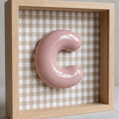 Cuadro de Madera personalizado con Letra Inicial