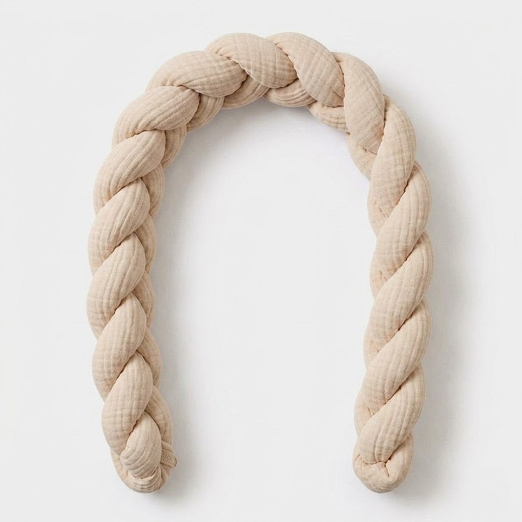 TRENZA PROTECTORA CAPAZO de COCHECITO | Muselina Beige