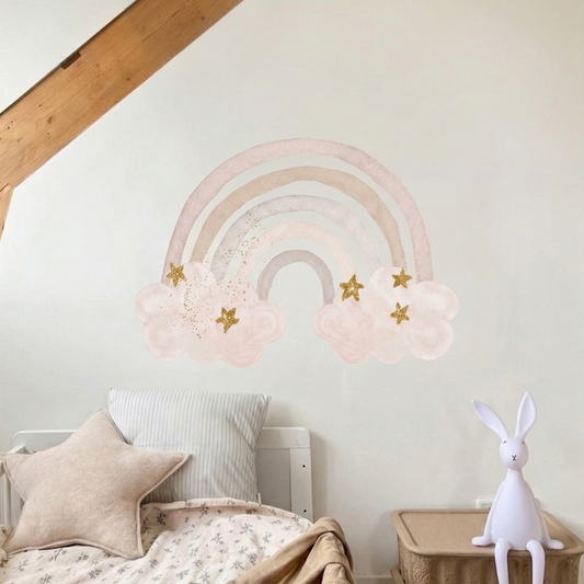 VINILO INFANTIL Reposicionable ARCOIRIS ROSA