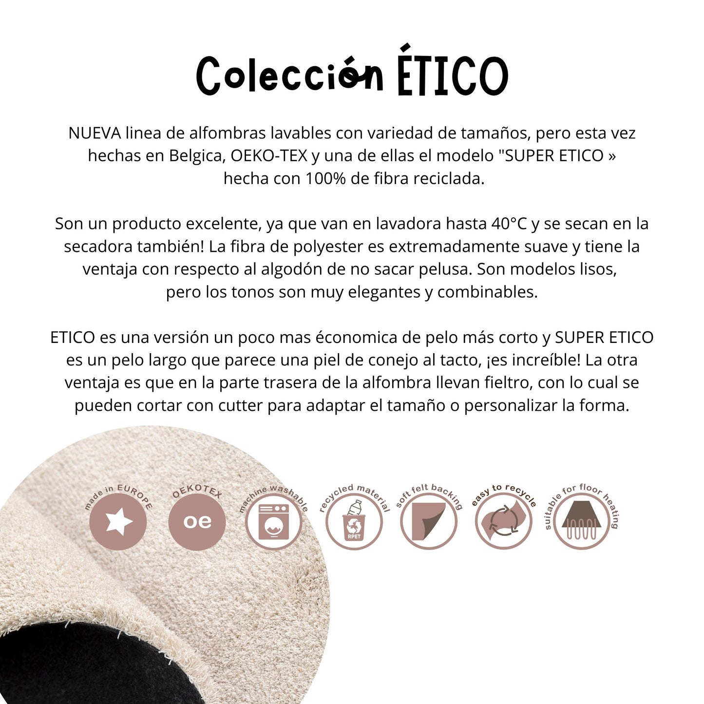 Alfombra lavable en maquina SUPER ETICO ROSA