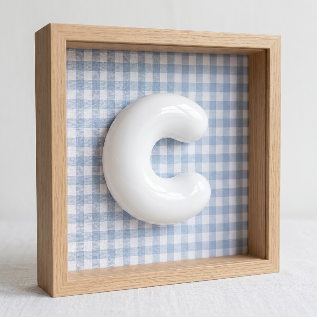 Cuadro de Madera personalizado con Letra Inicial