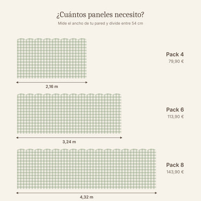 Packs de 4, 6 y 8 paneles de cenefa de ondas