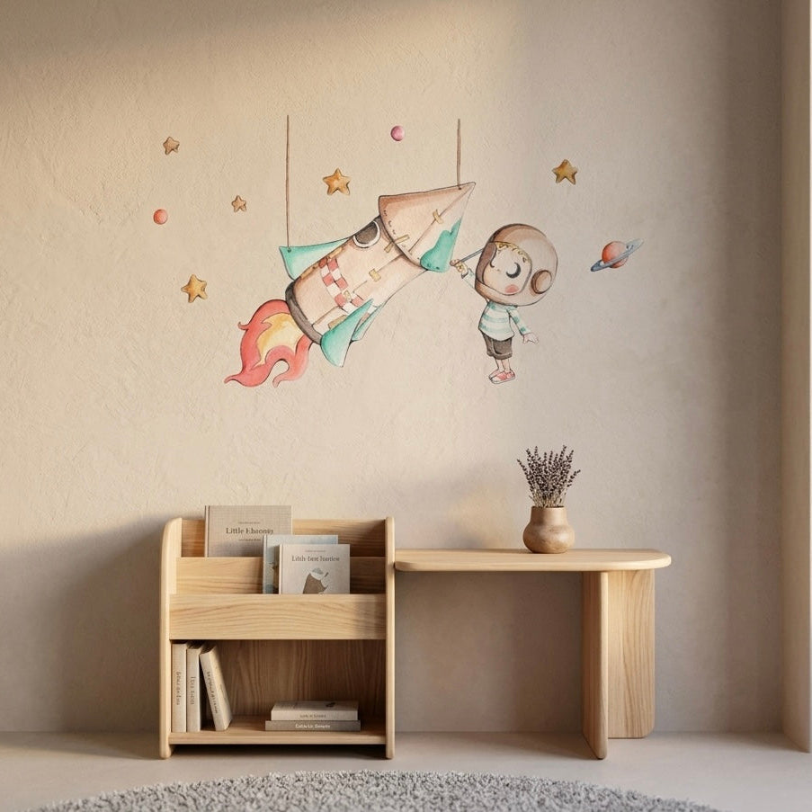 Vinilo Infantil COHETE DE PAPEL - Sueños de Ciguena