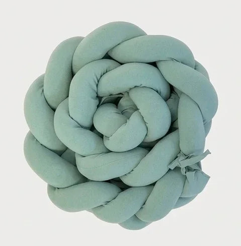 TRENZA PROTECTORA CUNA & CAMA | Algodón Menta