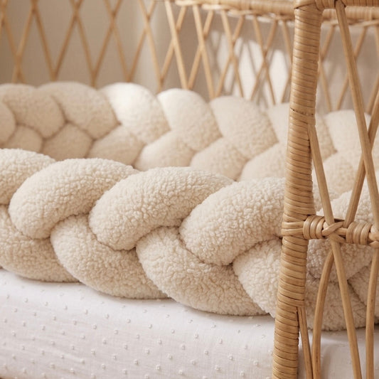 Trenza Protectora de Cuna y Cama en TEDDY Peluche Suave | Chichonera Artesanal