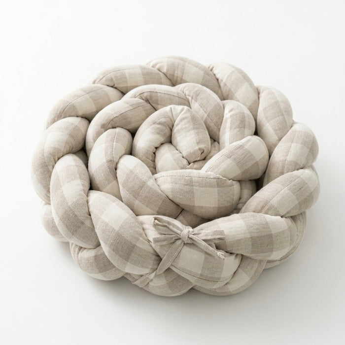 TRENZA PROTECTORA CUNA & CAMA | Lino Cuadros Natural