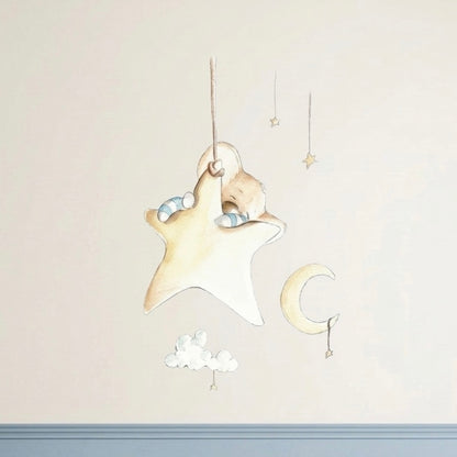 Children's Decorative Vinyl FISHING ON THE MOON