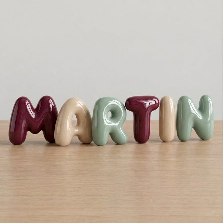 LETRAS BURBUJA | PINTADAS A MANO