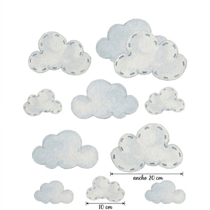 VINILO INFANTIL Pack de 10 (Nubes)