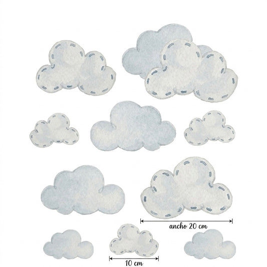 VINILO INFANTIL Pack de 10 (Nubes)