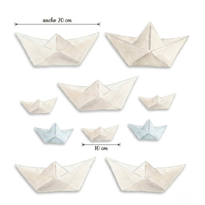 VINILO INFANTIL Pack de 10 (Barquitos de Papel)