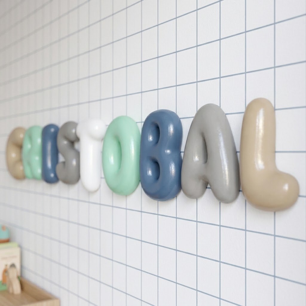 LETRAS BURBUJA | PINTADAS A MANO