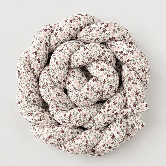 TRENZA PROTECTORA CUNA & CAMA | Muselina Flor FOREST