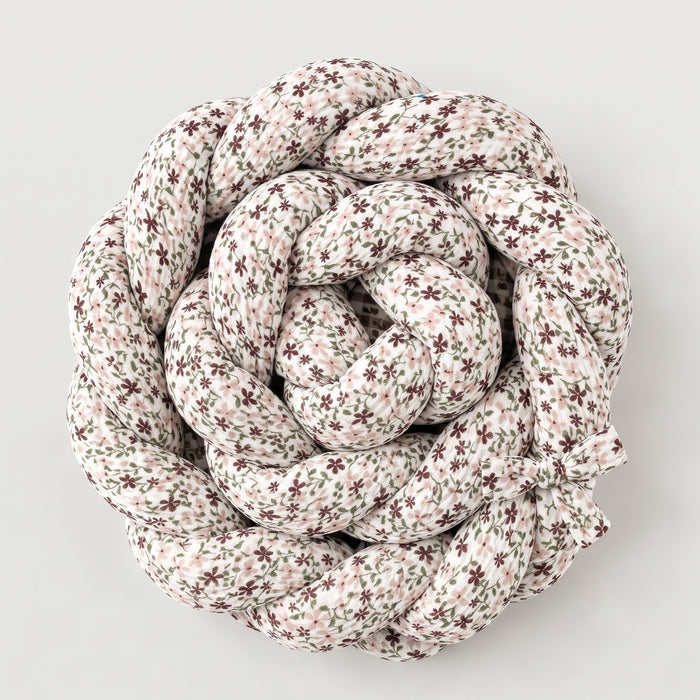 TRENZA PROTECTORA CUNA & CAMA | Muselina Flor FOREST