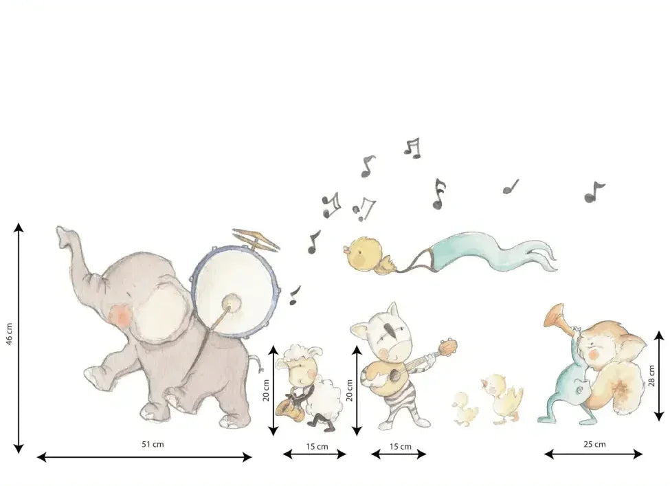 VINILO INFANTIL I BANDA MUSICAL ELEFANTE