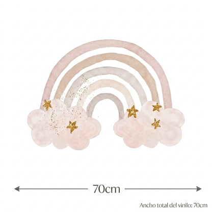 VINILO INFANTIL Reposicionable ARCOIRIS ROSA