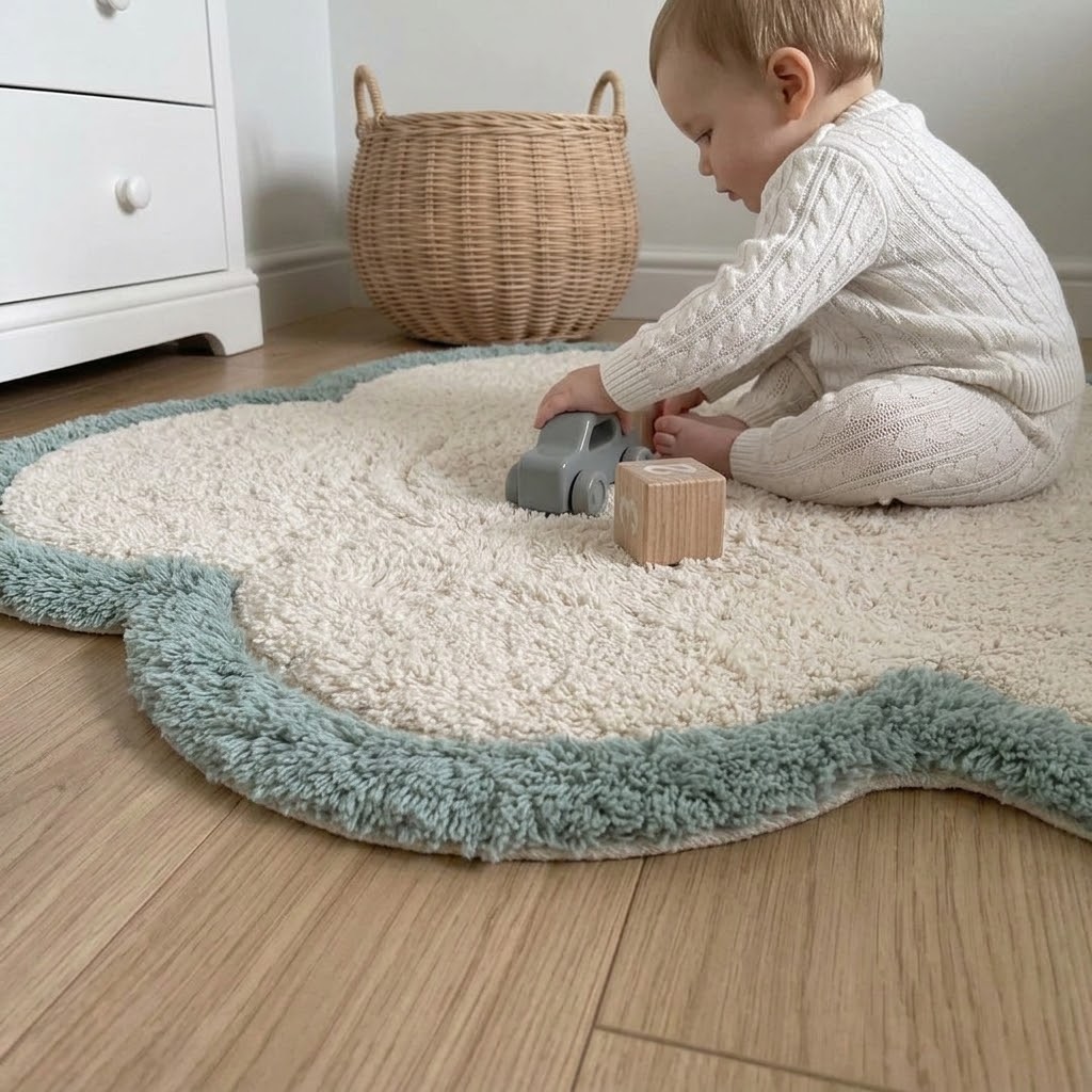 Tapete infantil de 110 cm de pérola