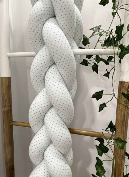 Trenza chichonera protectora para cuna y cama a medida - Confección artesanal