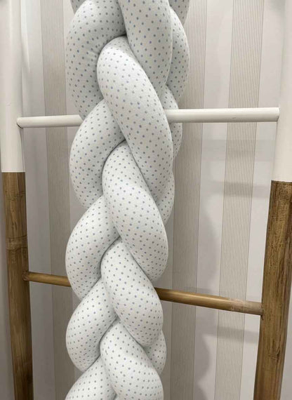 Trenza chichonera protectora para cuna y cama a medida - Confección artesanal