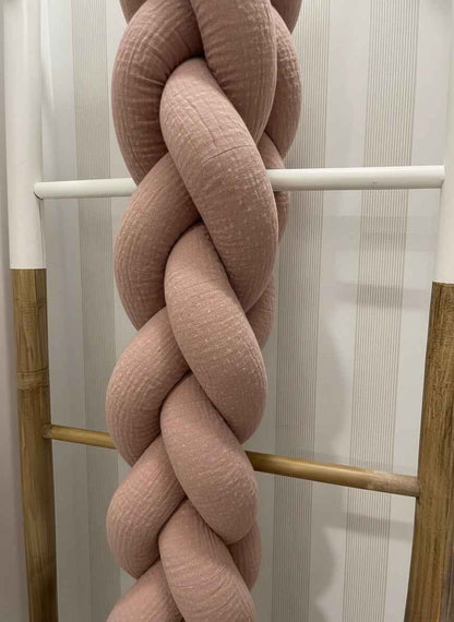 Trenza chichonera protectora para cuna y cama a medida - Confección artesanal