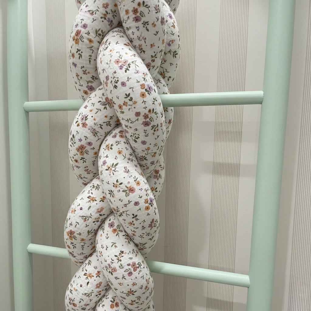 Trenza chichonera protectora para cuna y cama a medida - Confección artesanal