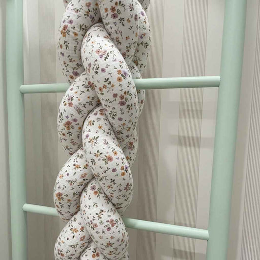 Trenza chichonera protectora para cuna y cama a medida - Confección artesanal
