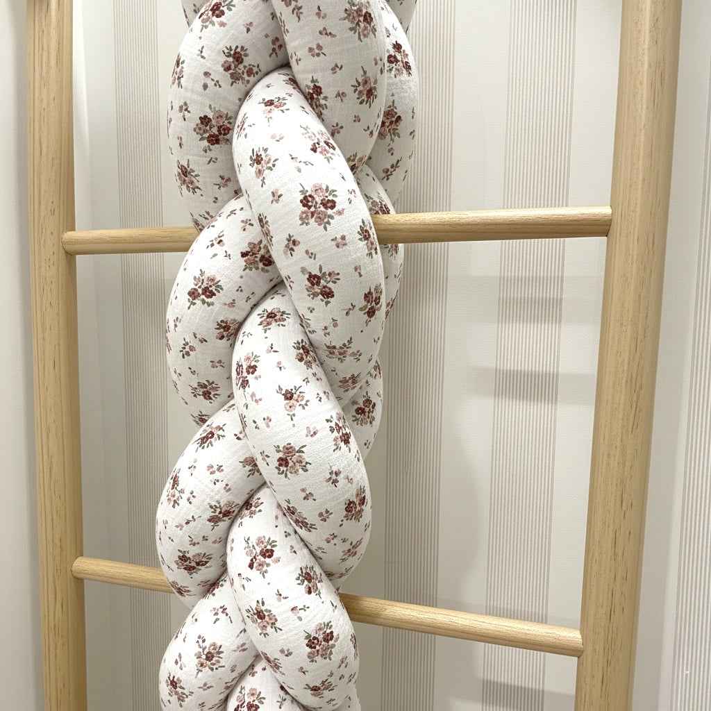 Trenza chichonera protectora para cuna y cama a medida - Confección artesanal