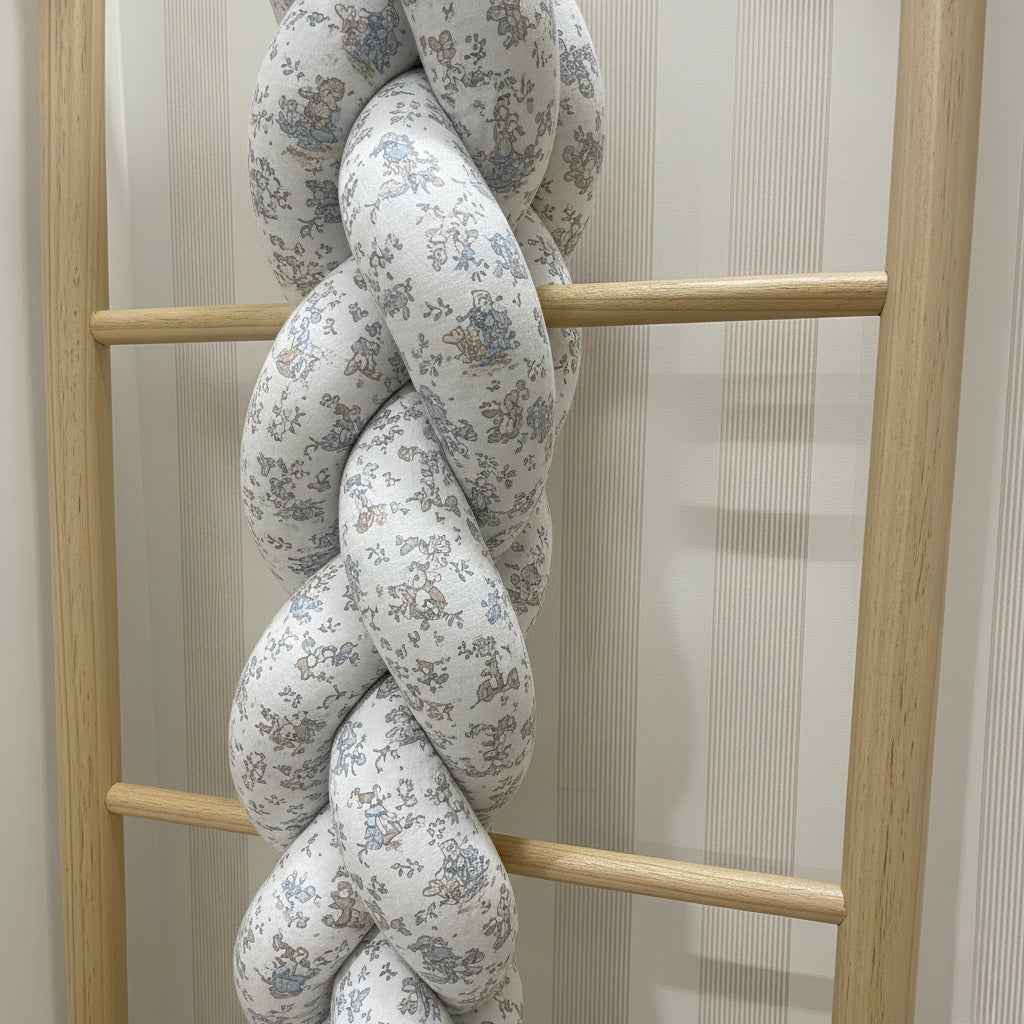 Trenza chichonera protectora para cuna y cama a medida - Confección artesanal