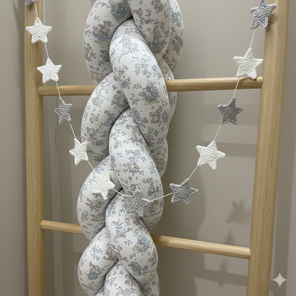 Trenza chichonera cuna cama artesanal a medida - Protección y estilo para tu bebé