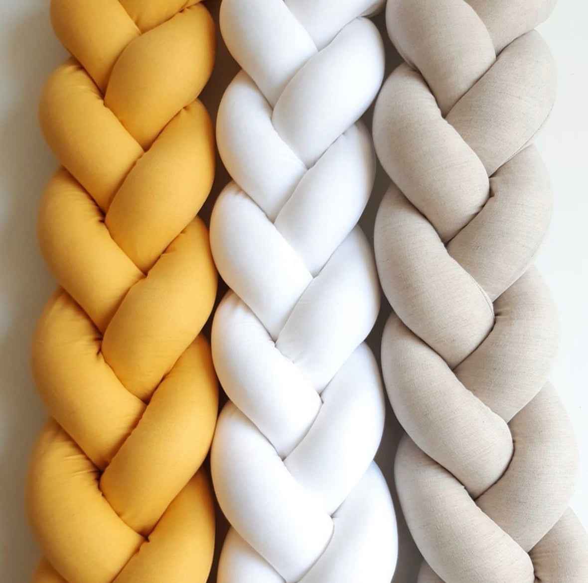 Trenza chichonera protectora para cuna y cama a medida - Confección artesanal