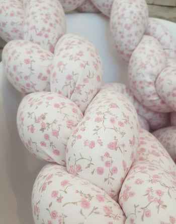 Trenza chichonera protectora para cuna y cama a medida - Confección artesanal