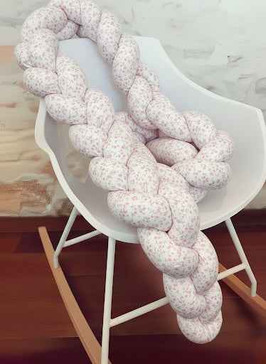 Trenza chichonera protectora para cuna y cama a medida - Confección artesanal