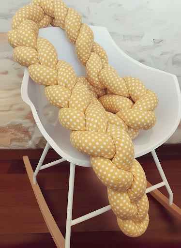 Trenza chichonera protectora para cuna y cama a medida - Confección artesanal