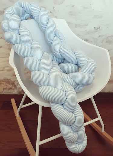 Trenza chichonera protectora para cuna y cama a medida - Confección artesanal