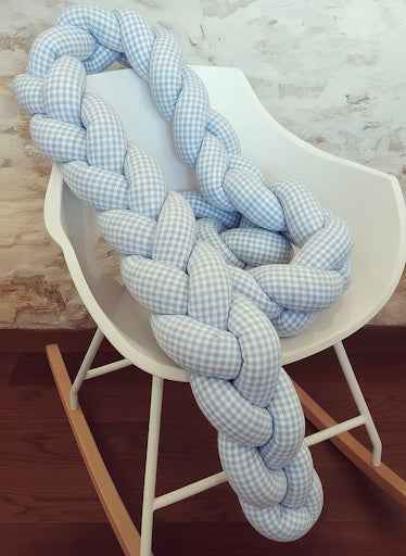 Trenza chichonera protectora para cuna y cama a medida - Confección artesanal