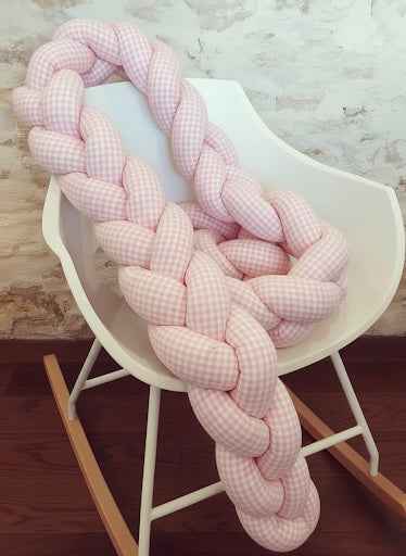 Trenza chichonera protectora para cuna y cama a medida - Confección artesanal