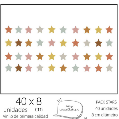 Pack de Vinilos Infantiles Estrellas | Sueños de Cigüeña
