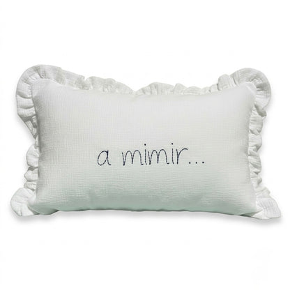 Cojín Personalizado "A Mimir" - Bordado Artesanal | Sueños de Cigüeña