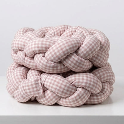 TRENZA PROTECTORA CUNA & CAMA | Muselina Blanca
