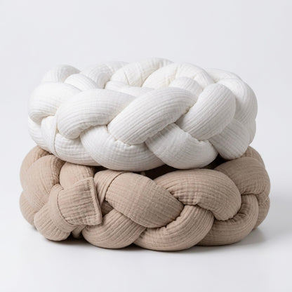 TRENZA PROTECTORA CUNA & CAMA | Algodón Menta