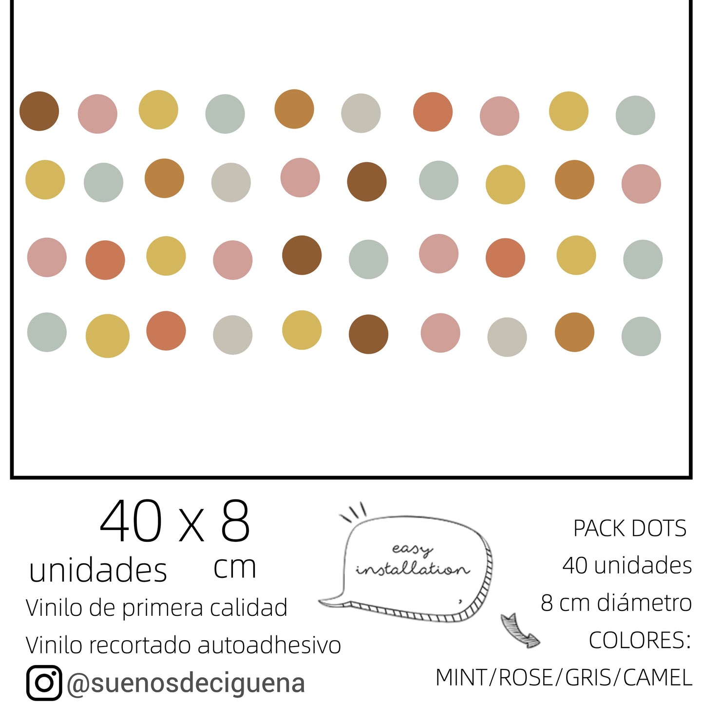 Pack de Vinilos Infantiles Circulos| Sueños de Cigüeña