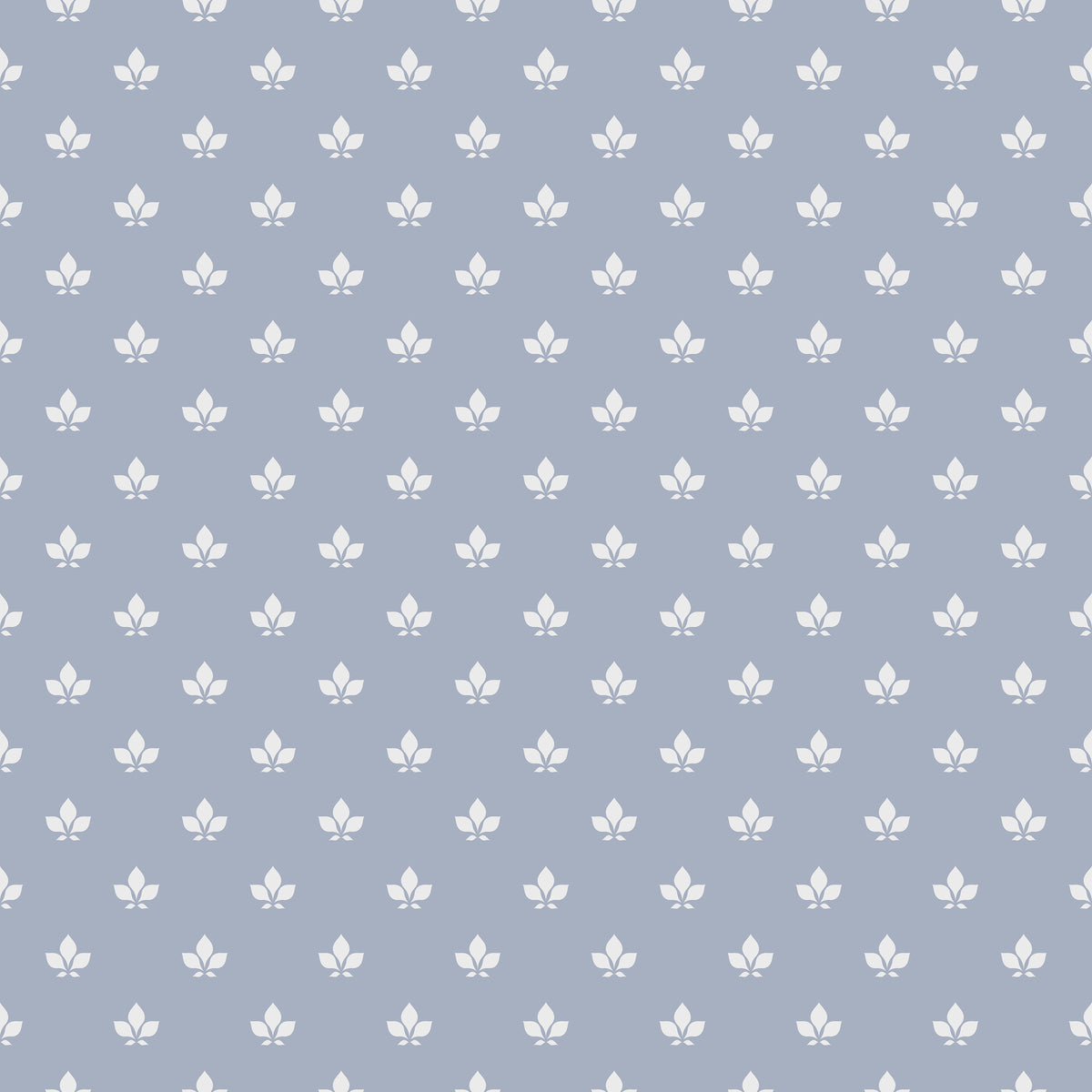 Papel pintado infantil Classic flor de lis azul