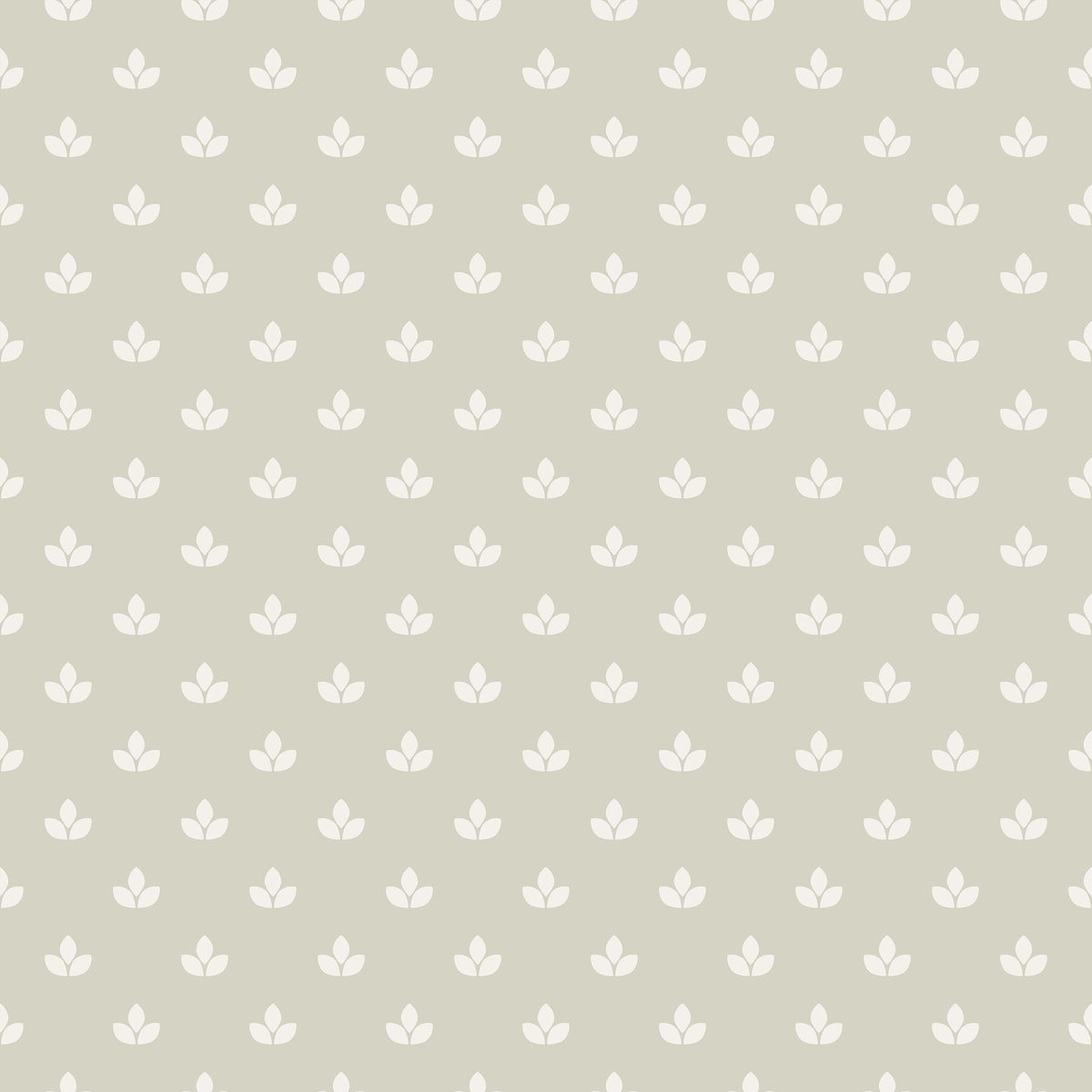 Papel pintado infantil Classic flor de lis caqui