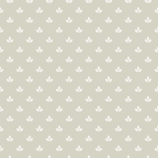 Papel pintado infantil Classic flor de lis caqui