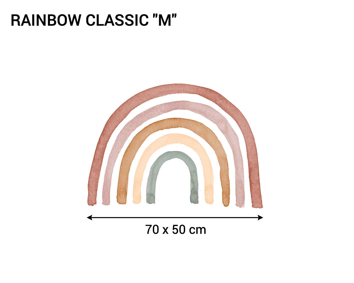 Vinilo Decorativo Infantil RAINBOW Classic M con medidas