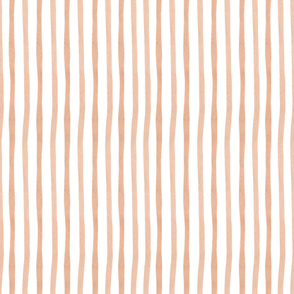 Papel pintado infantil Líneas Finas Acuarela color terracota