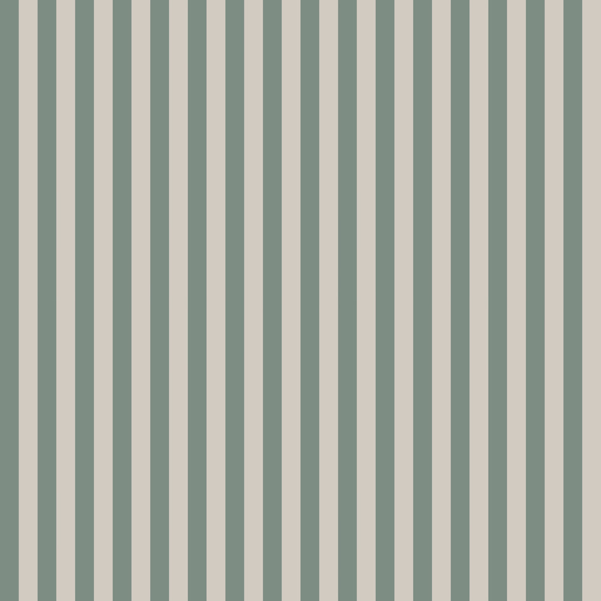 Papel pintado infantil Rayas Cottage verde bosque