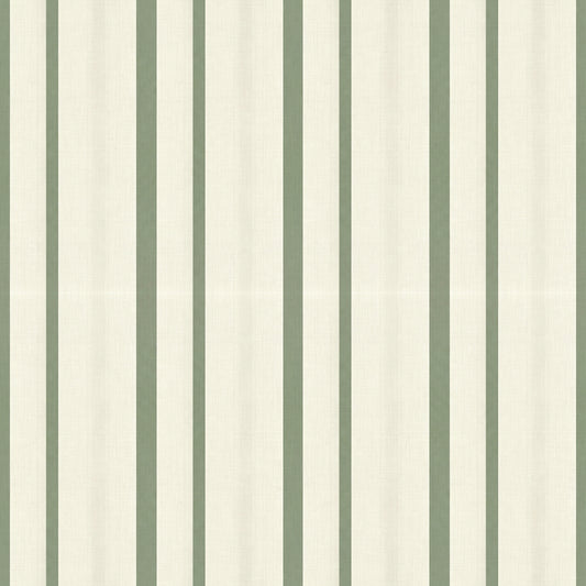 Papel pintado infantil Rayas Naturales ancha verde